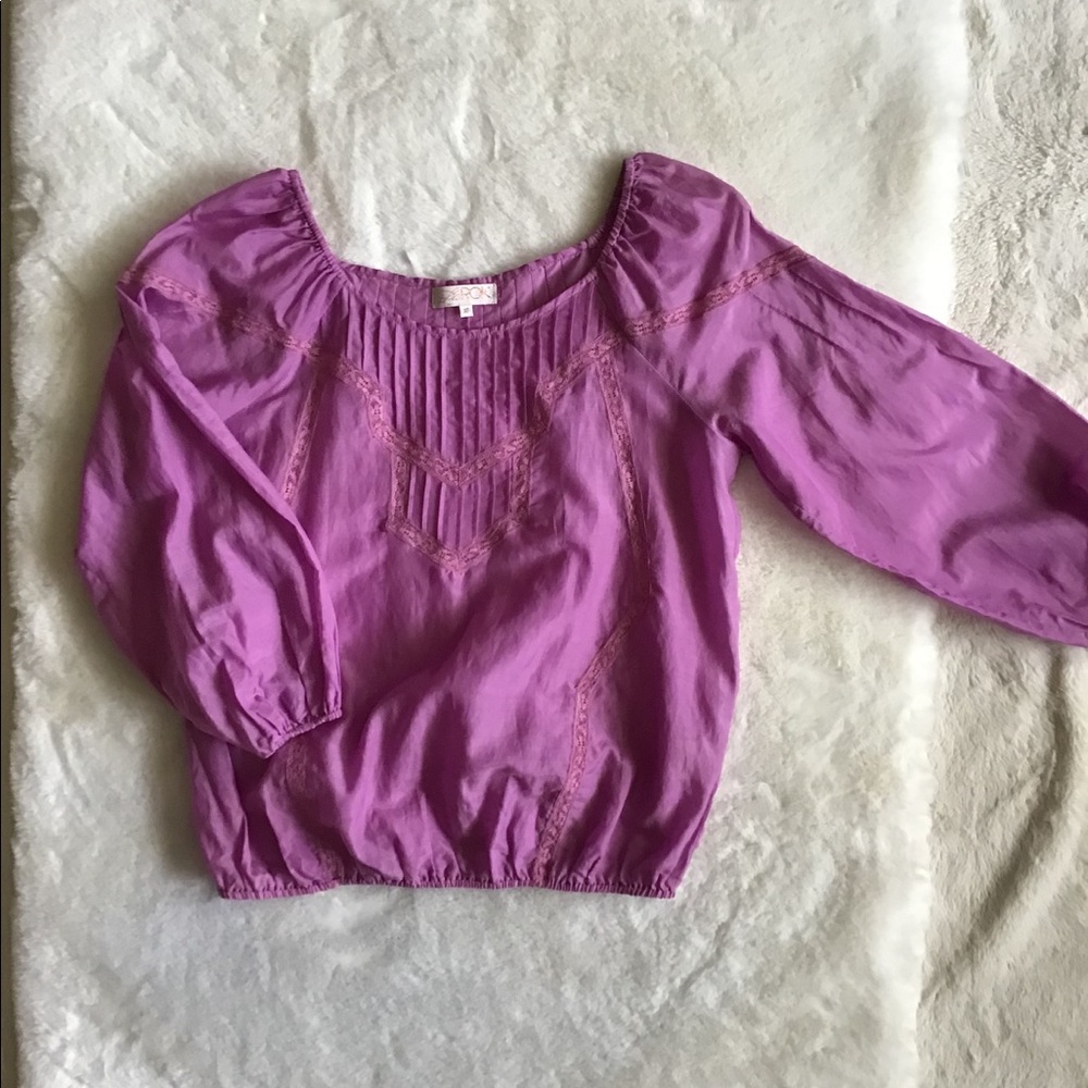 LaRok pink boho top, XS